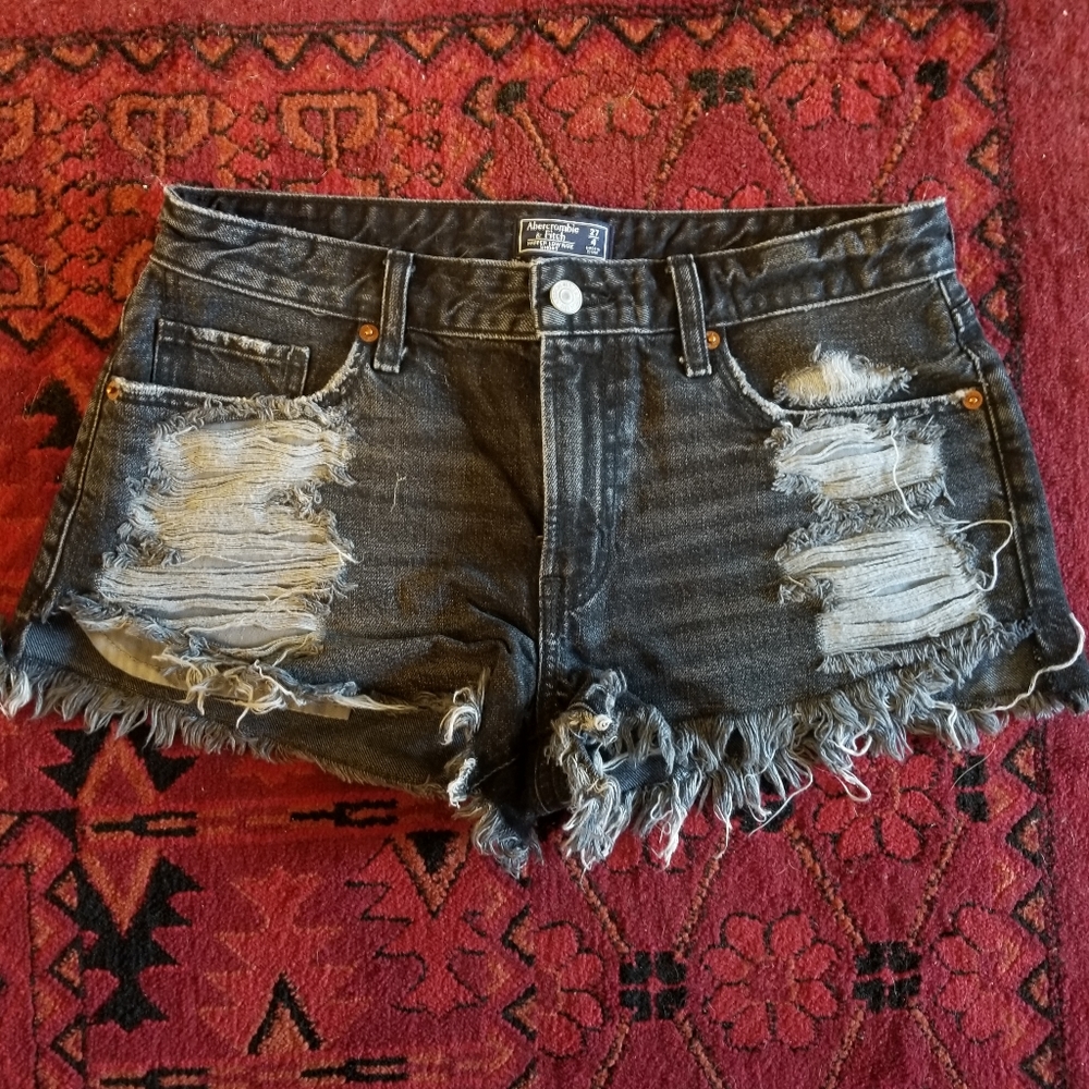 Abercrombie & Fitch Faded Black Cut-off shorts